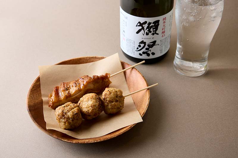 つくねと炙りてリやきチキン「獺祭SAKEハイボール」セット