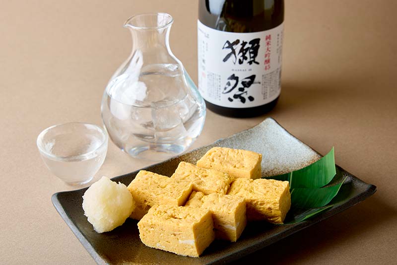 だし巻き玉子と獺祭