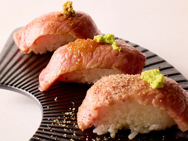 和牛肉寿司　三種の贅沢