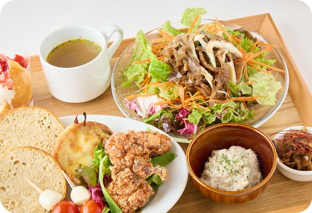 きのこづくしのカフェプレート