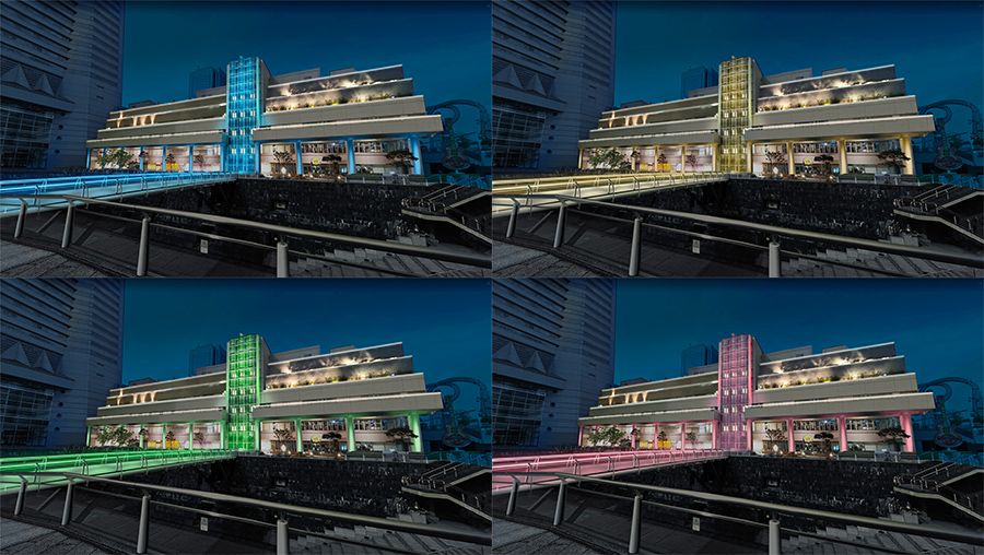 ドックヤードガーデンのライトアップ（イメージ）